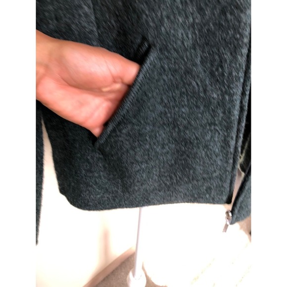 Talbots Wool Zip Front Jacket Coat Green Medium Womens Career Classic - Picture 6 of 16